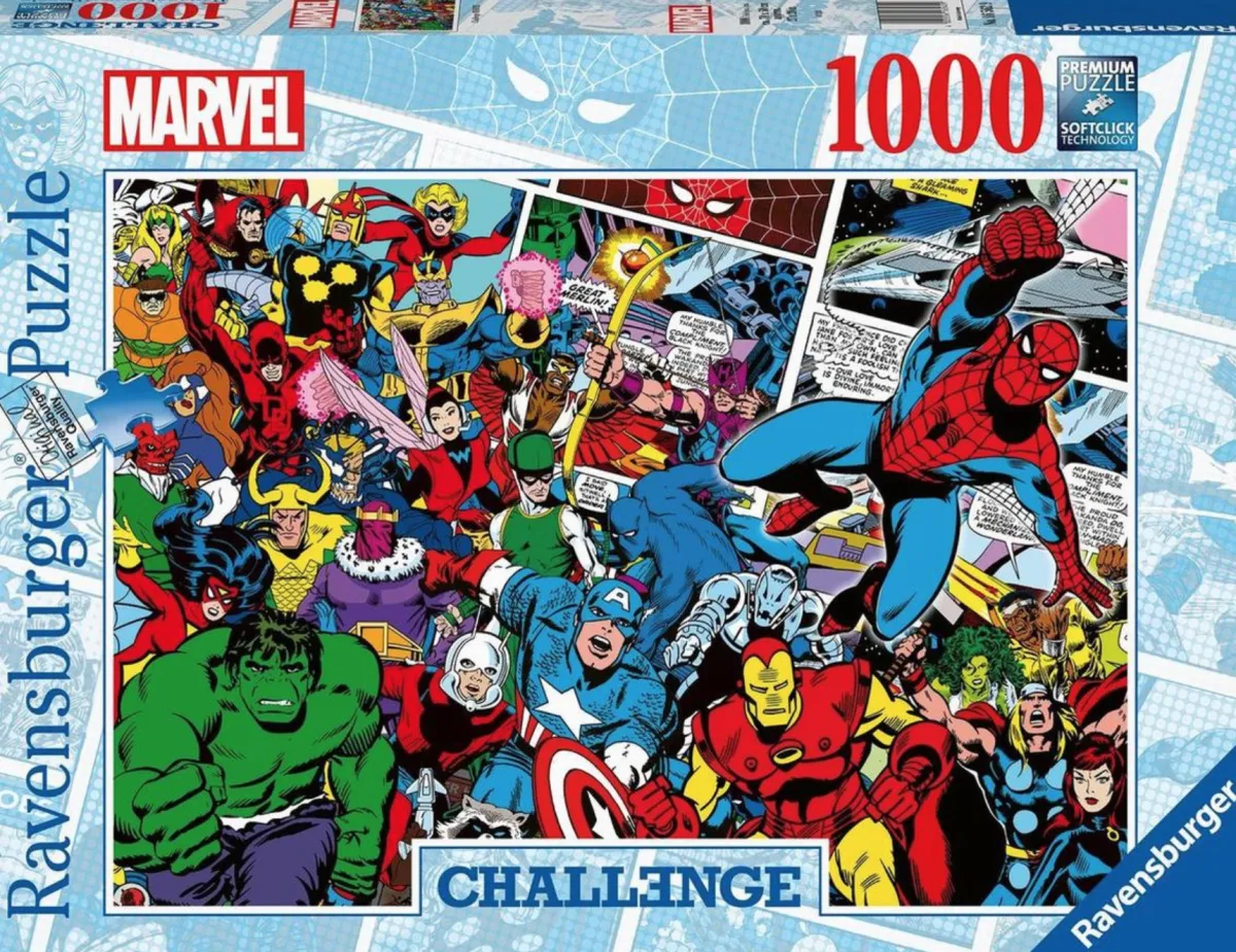 Ravensburger Disney, Pixar, Marvel|1000-1499<Marvel - Challenge - puzzel van 1000 stukjes