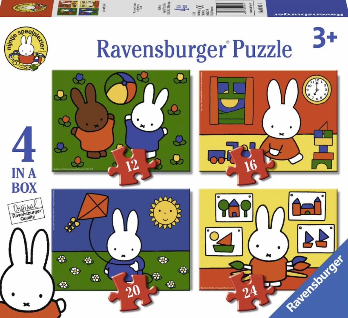 Kinderen Ravensburger Tekening|Legpuzzels<Nijntje - 12+16 +20 +24 stukjes