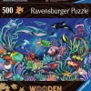 Kinderen Ravensburger Speciale Vorm|Dieren<Onder de Zee - Houten Contourpuzzel - 500 stukjes