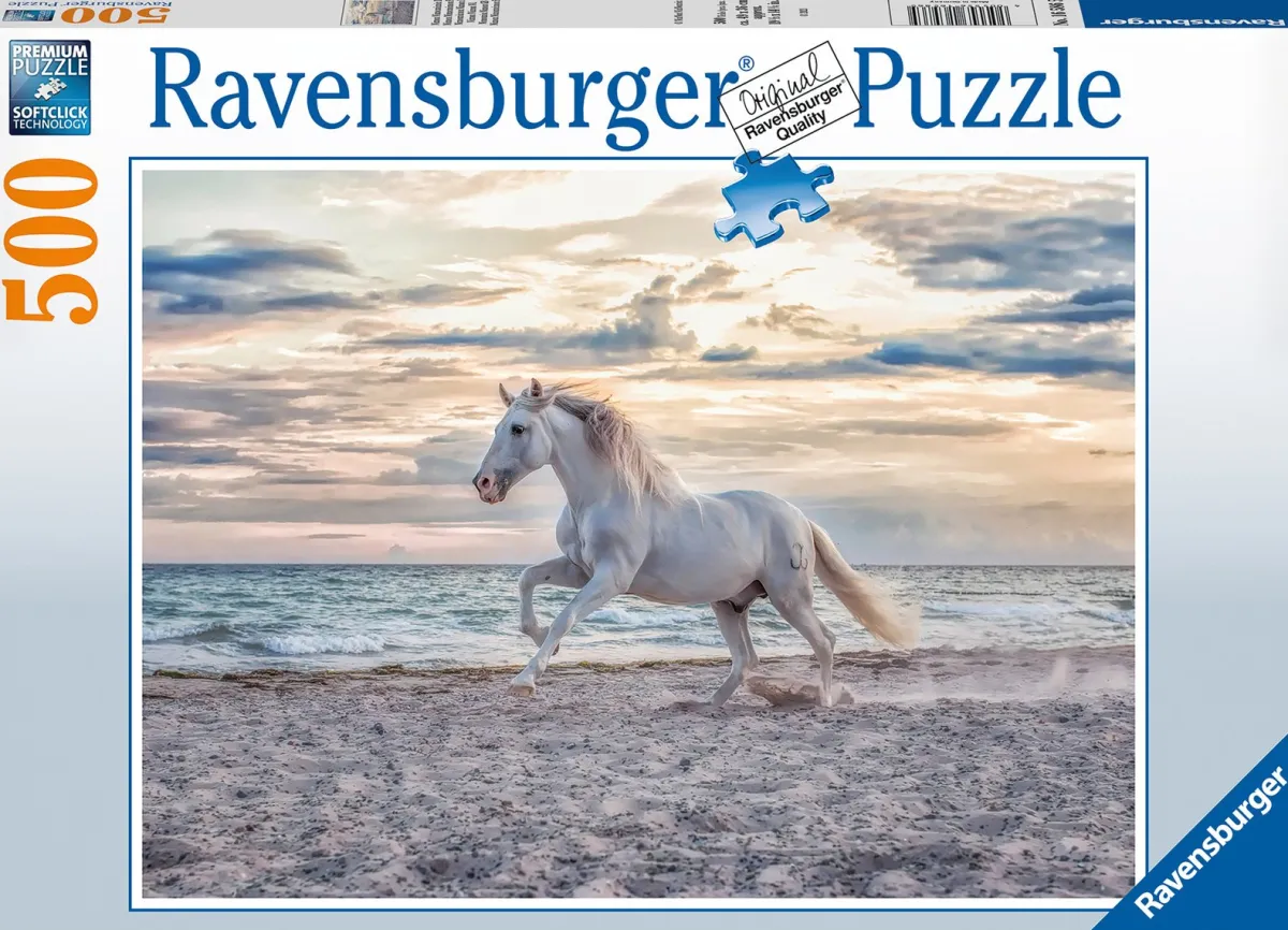 Kinderen Ravensburger Dieren|Legpuzzels<Paard op het strand - puzzel van 500 stukjes