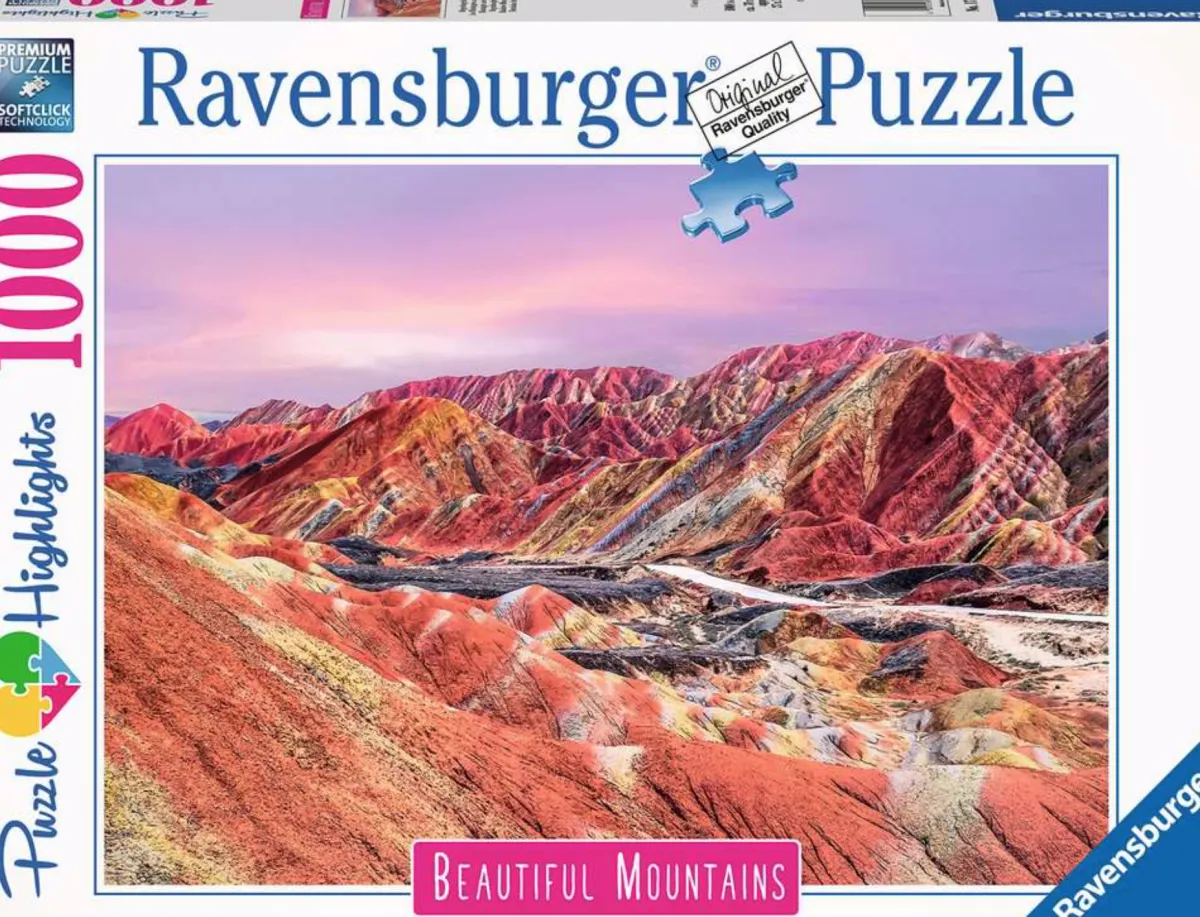 Ravensburger Landschappen|1000-1499<Regenboogbergen - China - 1000 stukjes