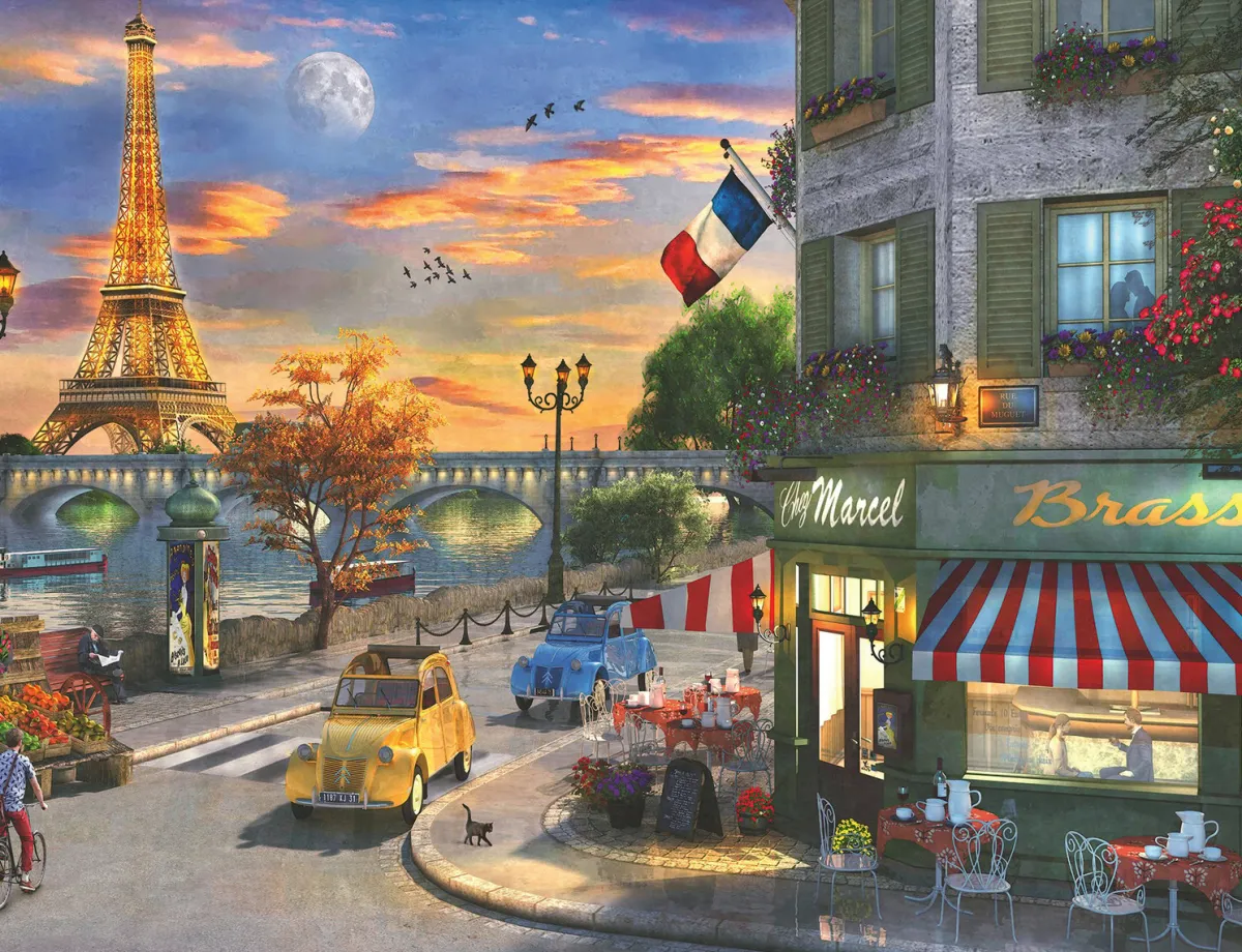 Ravensburger Steden En Gebouwen|2000 En Meer<Romantische avond in Parijs - puzzel van 2000 stukjes