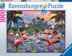 Ravensburger Dieren|Landschappen<Roze Flamingo's - puzzel van 1000 stukjes