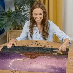 Kinderen Ravensburger Legpuzzels|Landschappen<Roze Onweer - power of nature - puzzel van 500 stukjes