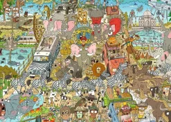 Ravensburger Tekening|1000-1499<Safari - Rearview Mirror - puzzel van 1000 stukjes