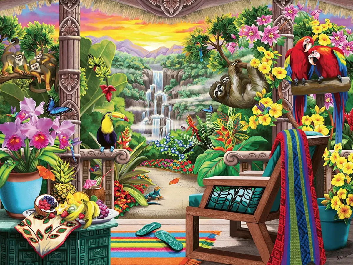 Ravensburger Tekening|Dieren<Tropisch verblijf - puzzel van 750 XL stukjes - Exclusiviteit