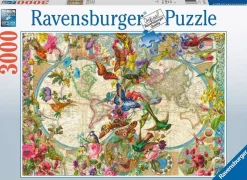 Ravensburger Dieren|Astrologie & Wereldkaarten<Wereldkaart van vlinders - puzzel van 3000 stukjes