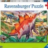 Kinderen Ravensburger Tekening|Dieren<Wilde oertijddieren - 2 puzzels van 24 stukjes