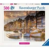 Kinderen Ravensburger Landschappen|Steden En Gebouwen<Zonsondergang in Kopenhagen - puzzel van 500 stukjes