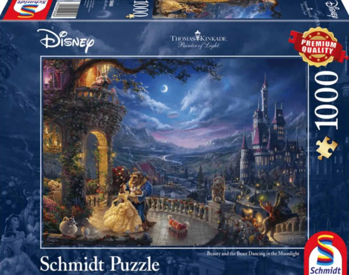Schmidt Disney, Pixar, Marvel|1000-1499<Beauty and the Beast - Thomas Kinkade - puzzel van 1000 stukjes