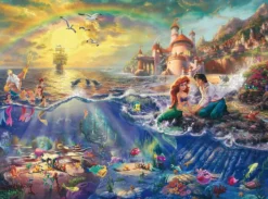 Schmidt Disney, Pixar, Marvel|1000-1499<De Kleine Zeemeermin - Thomas Kinkade - puzzel van 1000 stukjes