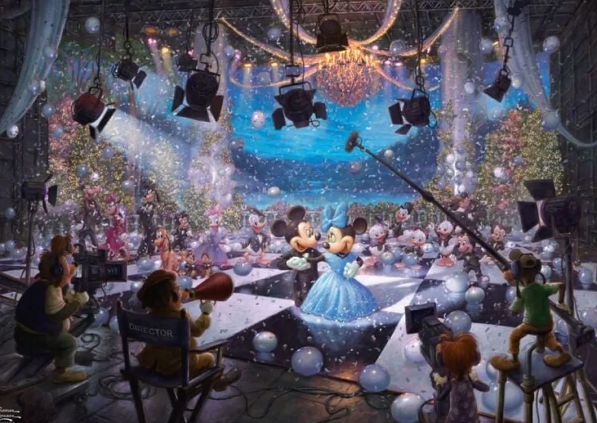 Schmidt Disney, Pixar, Marvel|1000-1499<Disney 100 jaar Feest - Thomas Kinkade - puzzel van 1000 stukjes
