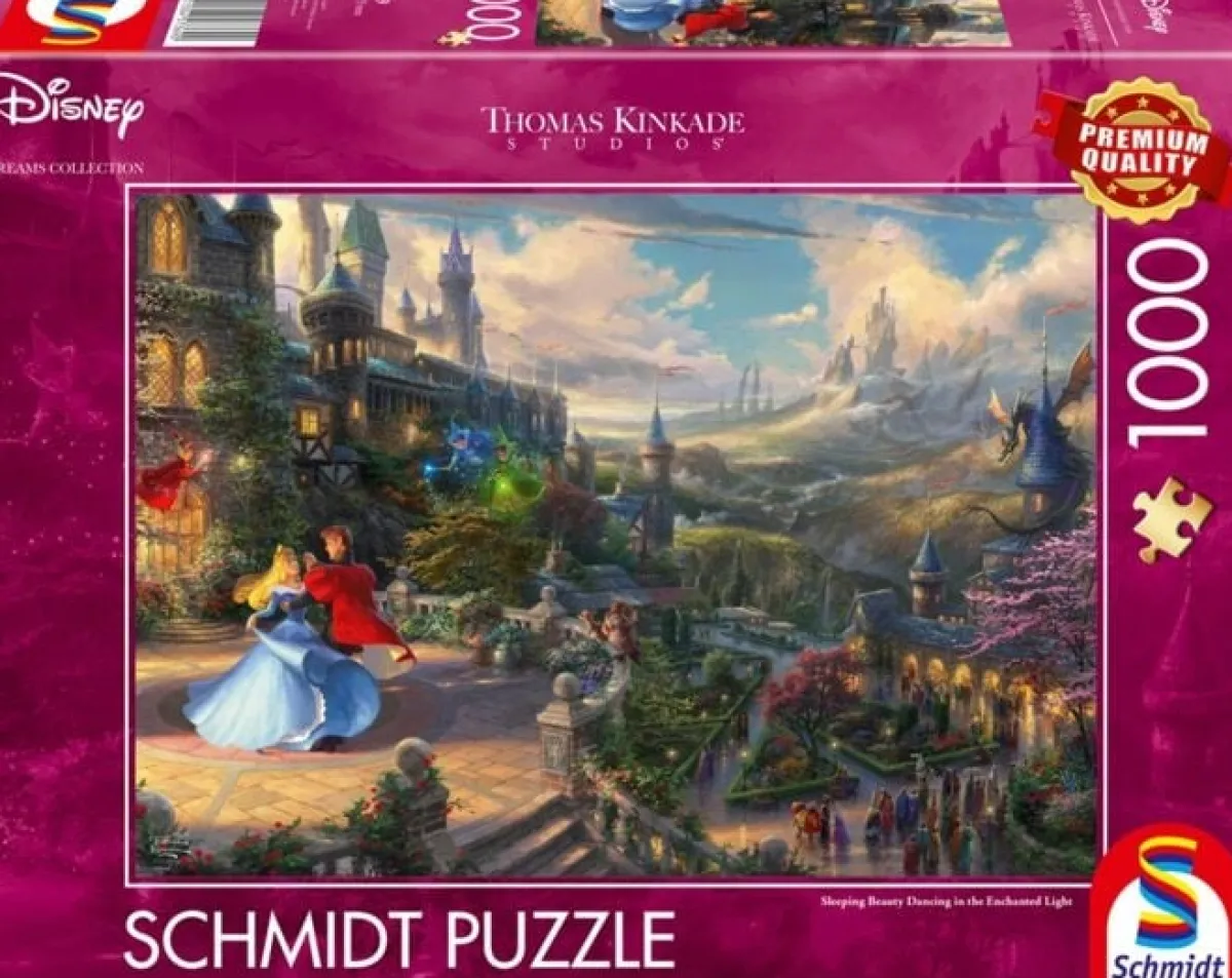 Schmidt Disney, Pixar, Marvel|1000-1499<Doornroosje dansend in het Betoverende Licht - Thomas Kinkade - puzzel van 1000 stukjes