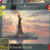 Schmidt Puzzel + Extra Item|Steden En Gebouwen<Het vrijheidsbeeld - Glow in the Dark - Thomas Kinkade - puzzel van 1000 stukjes
