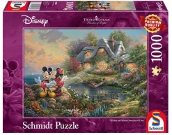Schmidt Disney, Pixar, Marvel|1000-1499<Mickey en Minnie Mouse - Thomas Kinkade - puzzel van 1000 stukjes