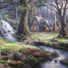 Schmidt Disney, Pixar, Marvel|1000-1499<Sneeuwwitje - Thomas Kinkade - puzzel van 1000 stukjes
