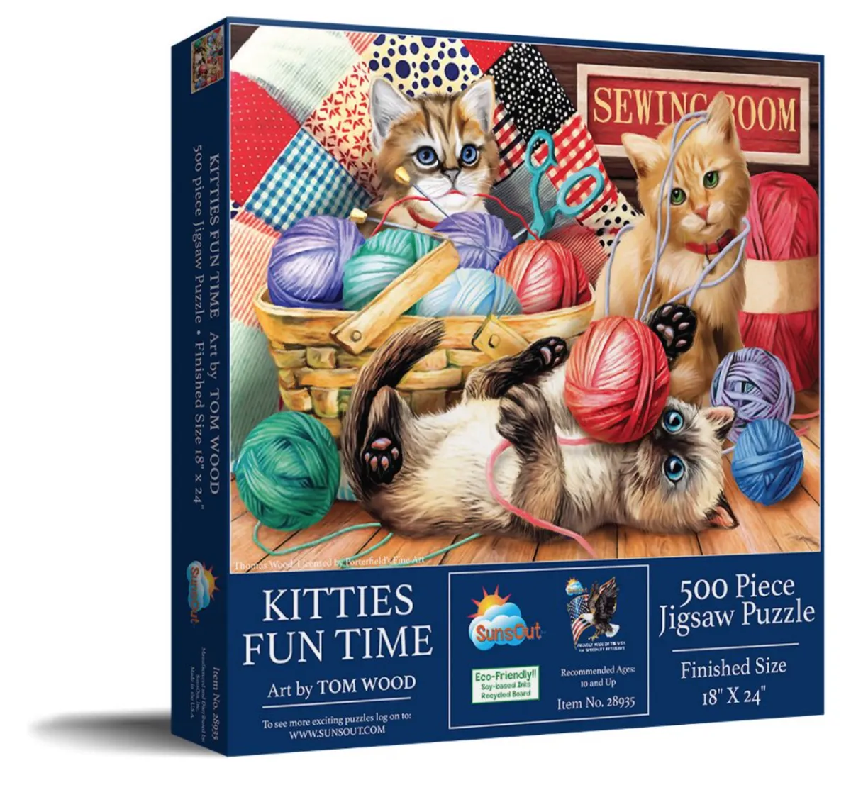SUNSOUT Dieren|500-999<Kitties Fun Time - legpuzzel van 500 XXL stukjes