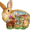 SUNSOUT Speciale Vorm|Dieren<Lente konijntjes - legpuzzel van 1000 stukjes