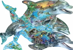 SUNSOUT Speciale Vorm|Dieren<Lied van de dolfijnen - legpuzzel van 1000 stukjes